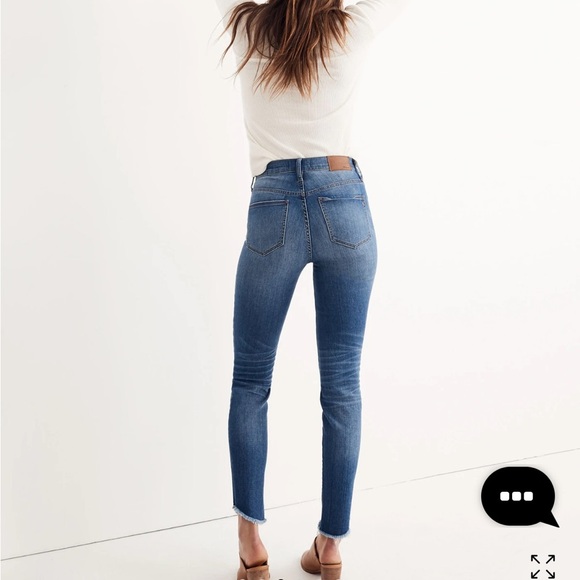 MADEWELL | 10" High-Rise Skinny Jeans: Tulip-Hem Edition - Picture 2 of 7